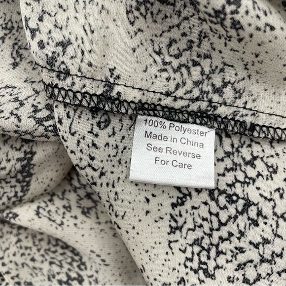 Parker Grey Pleated Tiered Mini Dress XS Spaghetti Straps Snake Print Womens Y2K - Picture 5 of 10